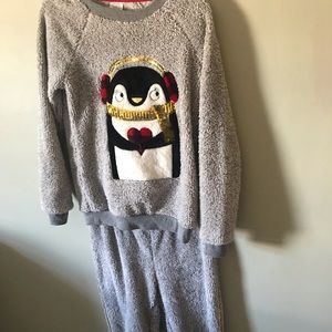 Sherpa sweatsuit pajama set